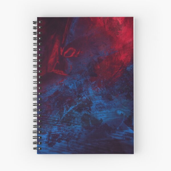 Item preview, Salpicaduras de arte rojo y azul designed and sold by inkandthreads.