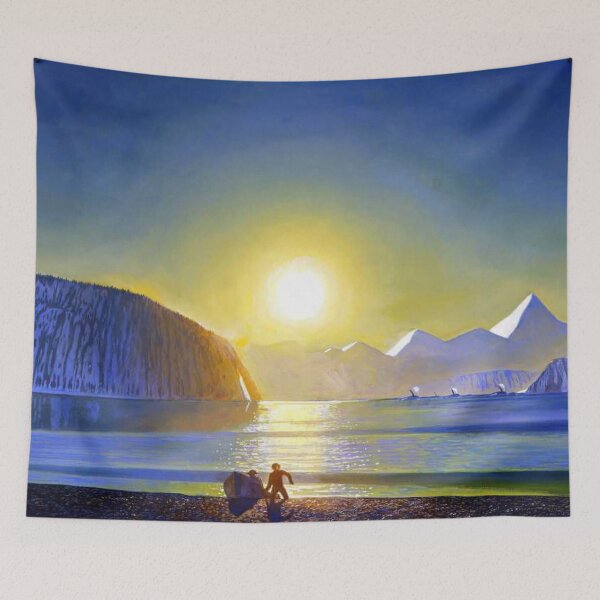 Item preview, Resurrection Bay, Alaska, Midnight Sun Mountain landscape by Rockwell Kent designed and sold by Jéanpaul  Ferro.