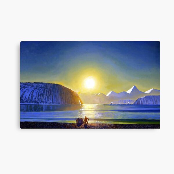 Item preview, Resurrection Bay, Alaska, Midnight Sun Mountain landscape by Rockwell Kent designed and sold by Jéanpaul  Ferro.