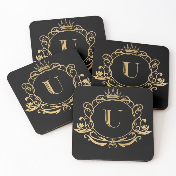 Item preview, Monogram letter U - name, emblem | gold designed and sold by rattob.