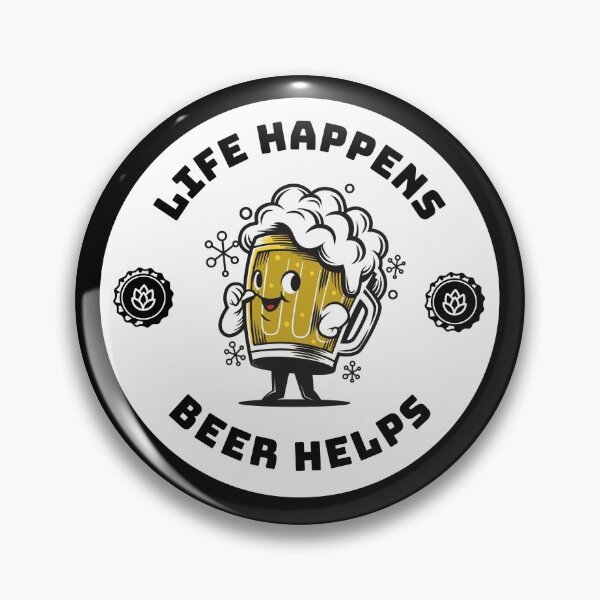 Item preview, Life Happens Beer Helps | Beer love designed and sold by Petra Becker.