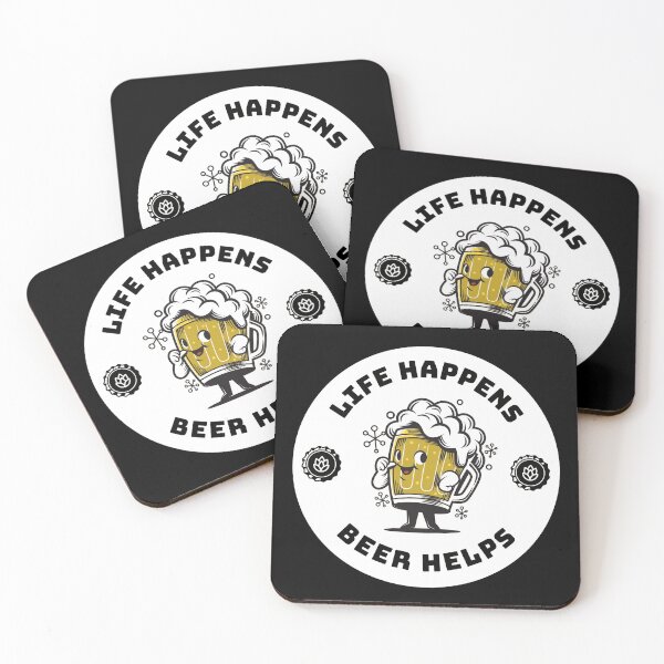 Item preview, Life Happens Beer Helps | Beer love designed and sold by Petra Becker.