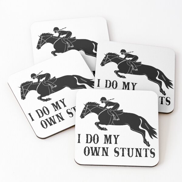 Item preview, I Do My Own Stunts Horseriding Silhouette designed and sold by TheInkElephant.