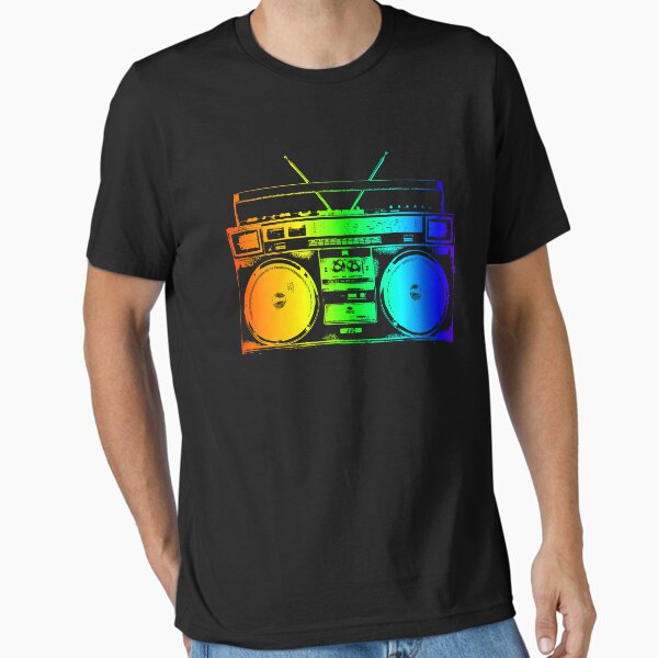 Artikel-Vorschau von Boombox Ghettoblaster Regenbogen 80er Jahre Neon Glow Retro Tie Dye Art, designt und verkauft von gologodesigns.