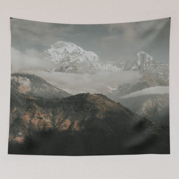 Item preview, Himalaya foggy mountain peaks designed and sold by Melissa Peltenburg.