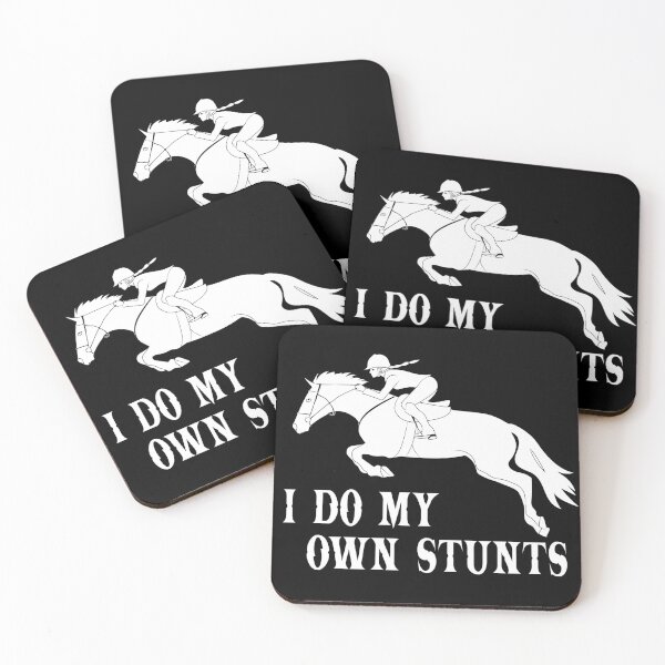 Item preview, I Do My Own Stunts Horseriding Silhouette designed and sold by TheInkElephant.