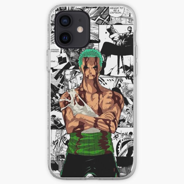 Affiche de style manga Zoro - One Piece Coque souple iPhone
