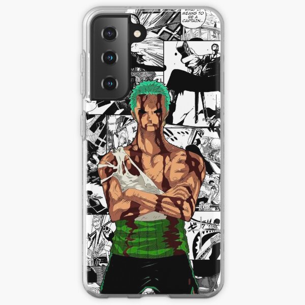 Affiche de style manga Zoro - One Piece Coque souple Samsung Galaxy