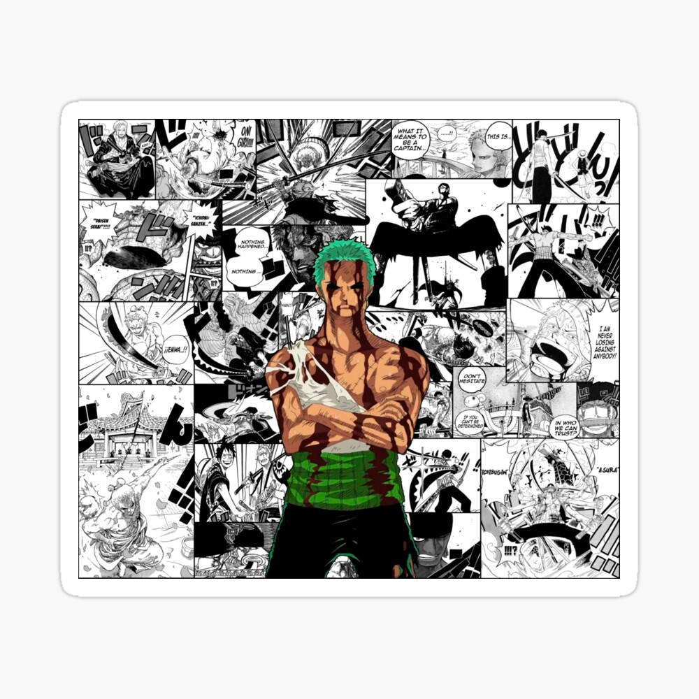 Zoro Manga Style Poster One Piece Poster By Jordianfrons Redbubble