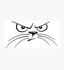 Angry Cat-Face Photographic Print