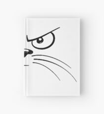 Angry Cat-Face Hardcover Journal