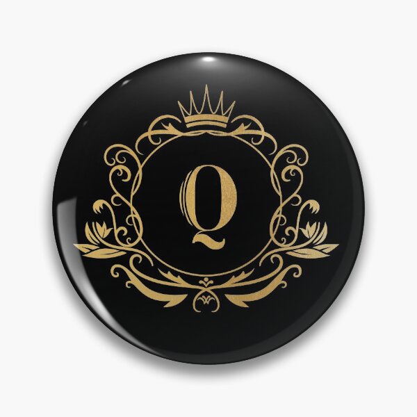 Aperçu de l'œuvre Monogramme lettre Q - nom, emblème | or créée et vendue par rattob.