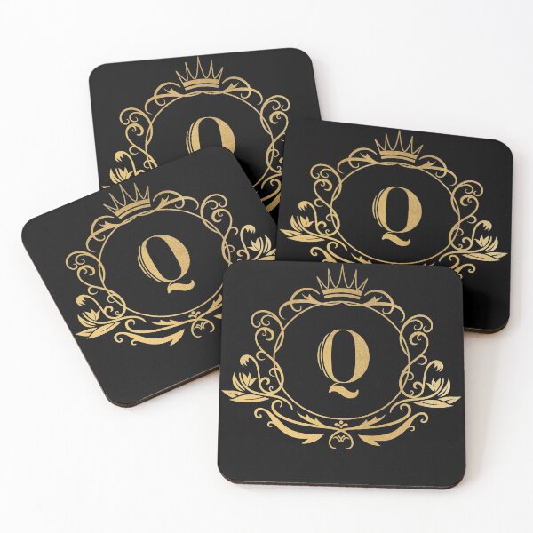 Aperçu de l'œuvre Monogramme lettre Q - nom, emblème | or créée et vendue par rattob.