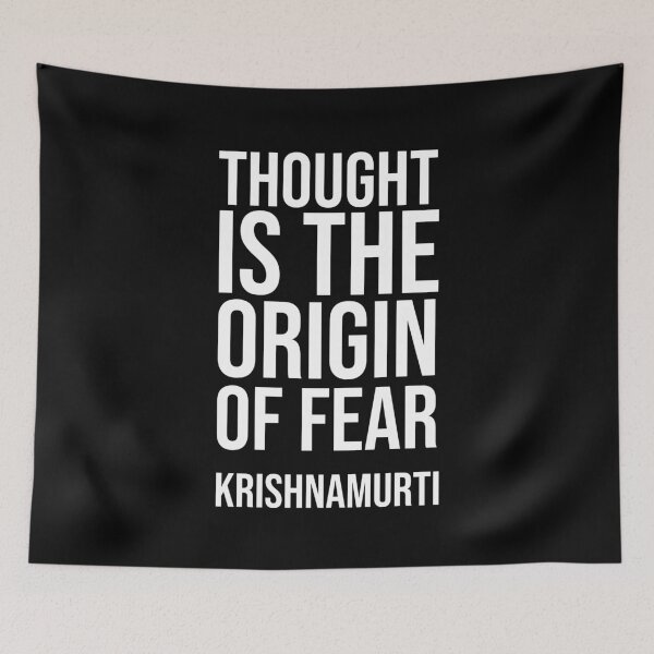 Aperçu de l'œuvre Jiddu Krishnamurti Quote - Origin of Fear créée et vendue par Philippe Derungs.