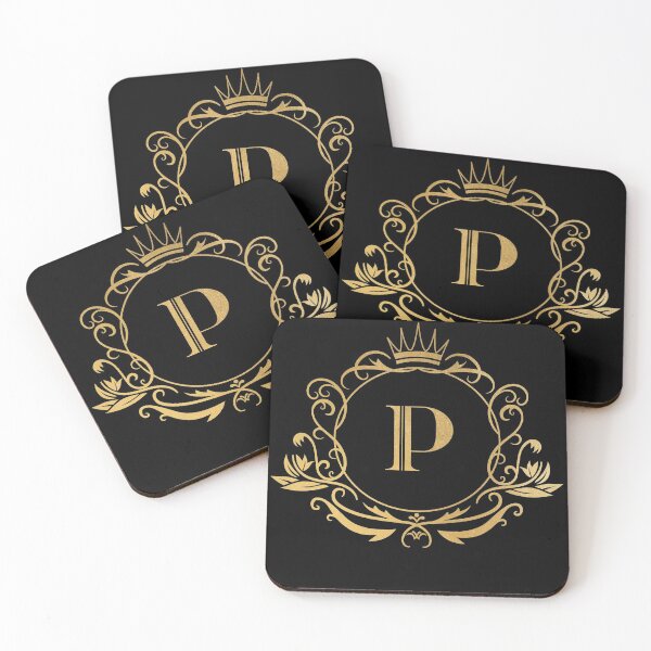 Item preview, Monogram letter P - name, emblem | gold designed and sold by rattob.
