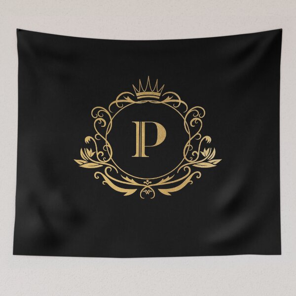Item preview, Monogram letter P - name, emblem | gold designed and sold by rattob.
