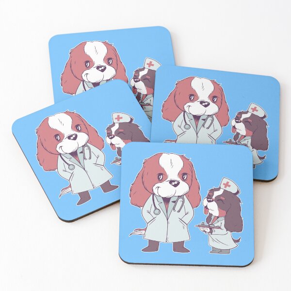 Item preview, Cavalier King Charles Spaniel Dogs Doctor Nurse designed and sold by Piztees.