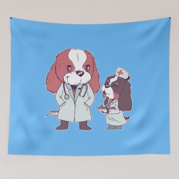 Item preview, Cavalier King Charles Spaniel Dogs Doctor Nurse designed and sold by Piztees.