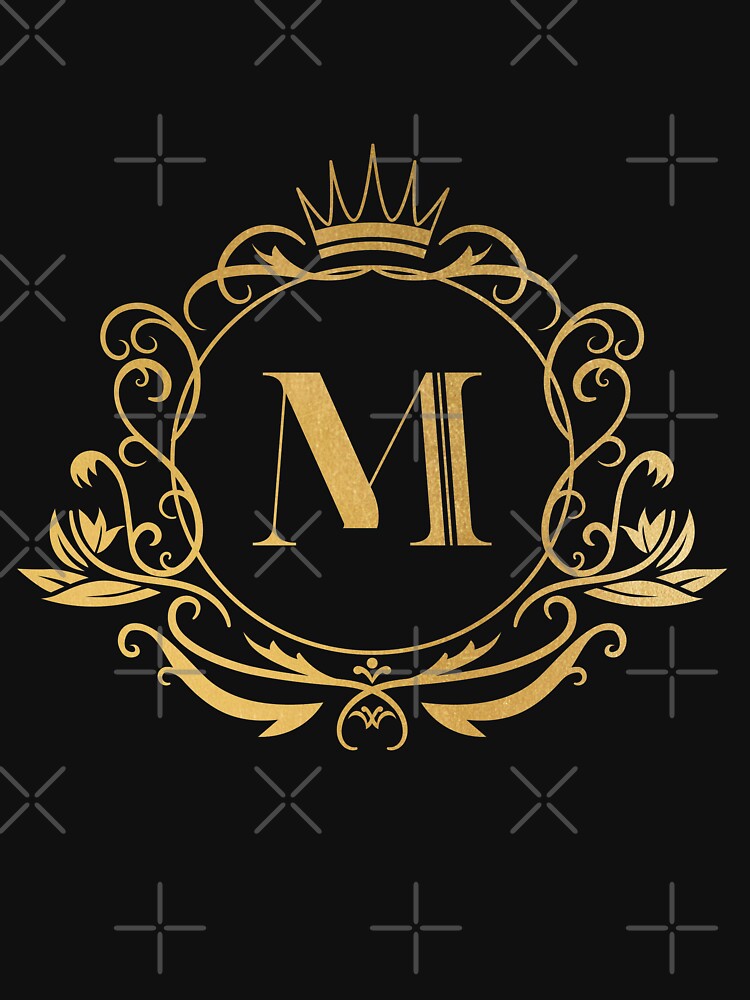 Monogram Letter M Names Emblem, Gold' Unisex Premium T-Shirt