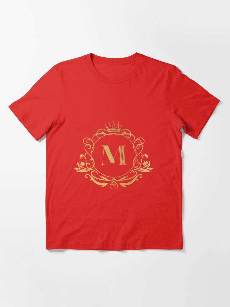 Monogram Letter M Names Emblem, Gold' Unisex Premium T-Shirt