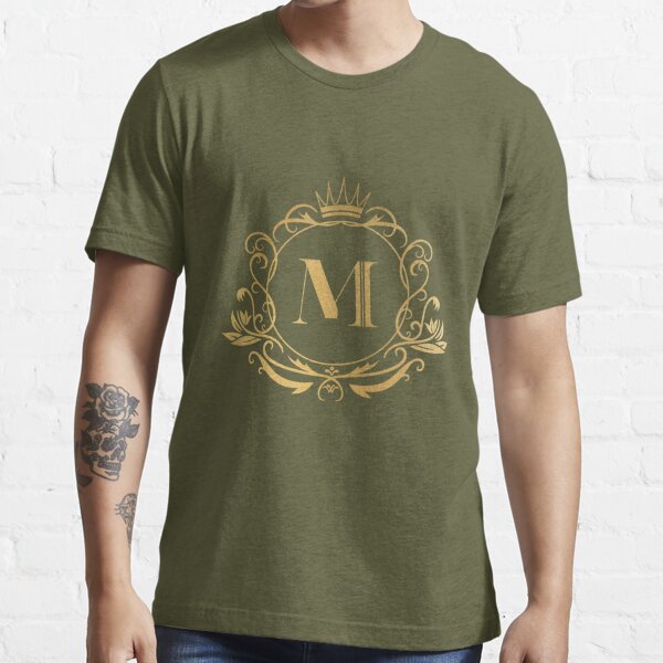 Monogram Letter M Names Emblem, Gold' Unisex Premium T-Shirt