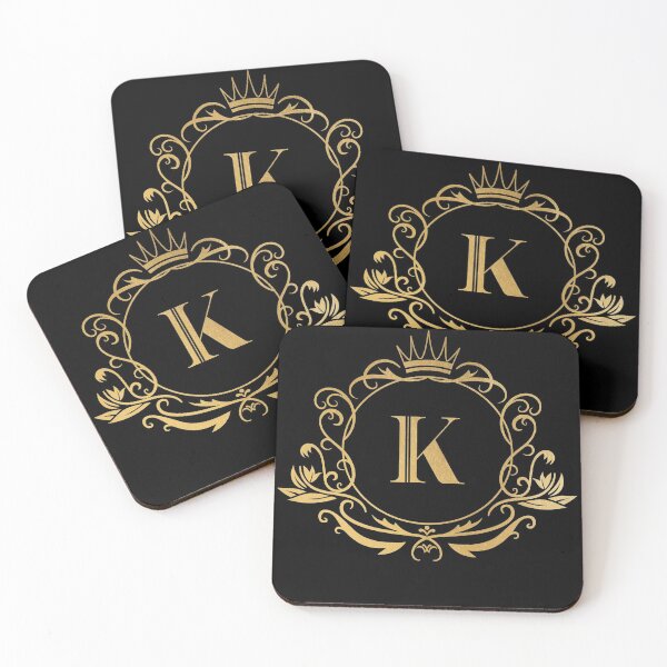 Item preview, Monogram letter K - name, emblem | gold designed and sold by rattob.