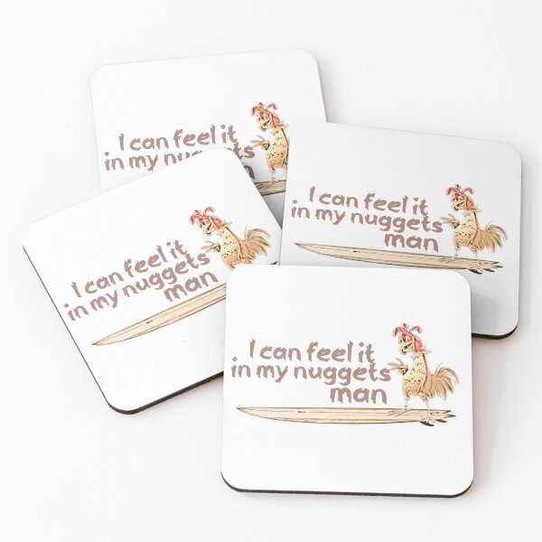 Item preview, "I can feel it in my nuggets man" Surfing Chicken Design designed and sold by Starback33.