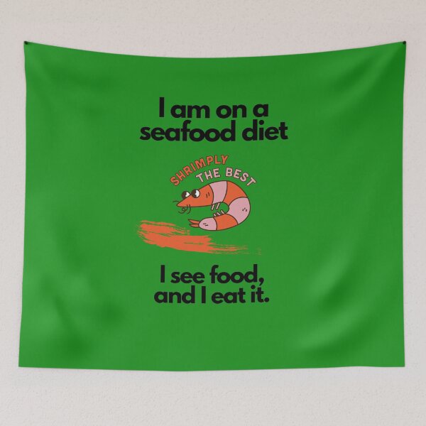 Item preview, Funny shrimp food diet design designed and sold by Zefix.