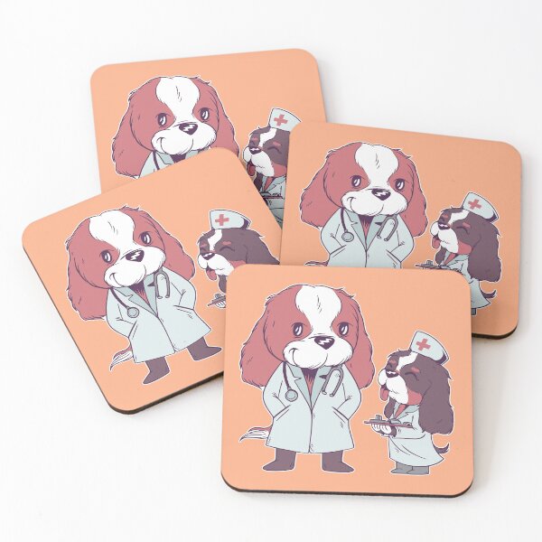 Item preview, Cavalier King Charles Spaniel Dogs Doctor Nurse Team designed and sold by Piztees.