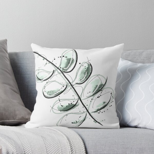 Item preview, Watercolor green leaf Sticker designed and sold by forrestlady.