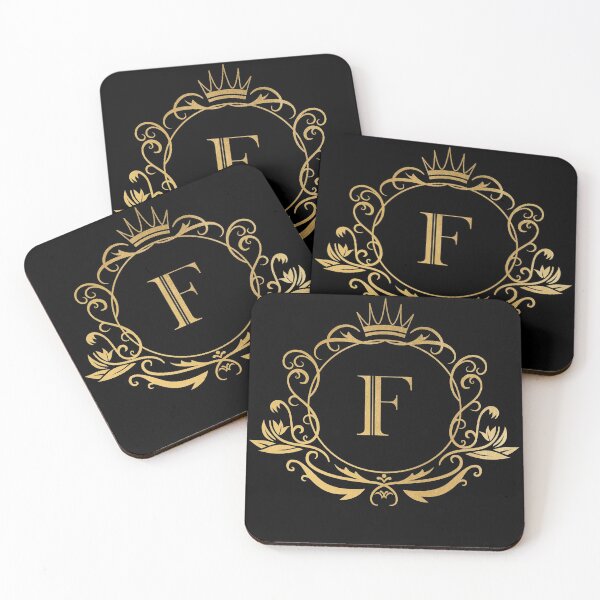 Item preview, Monogram letter F - name, emblem | gold designed and sold by rattob.