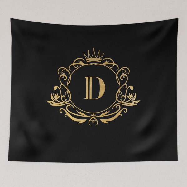 Item preview, Monogram letter D name, emblem | gold designed and sold by rattob.