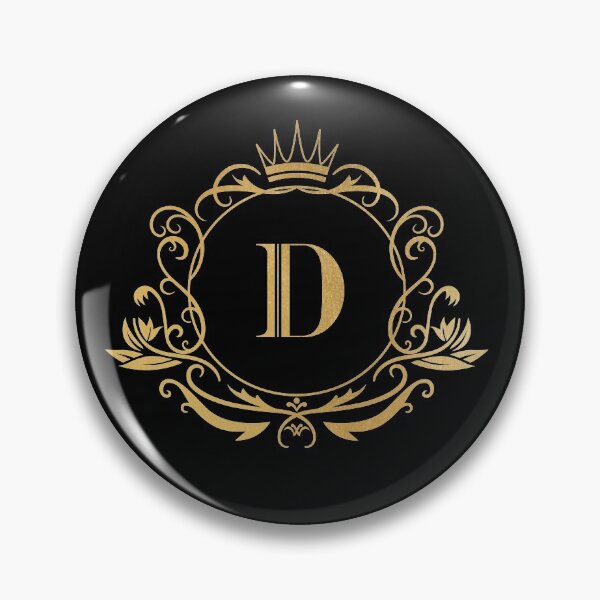 Item preview, Monogram letter D name, emblem | gold designed and sold by rattob.