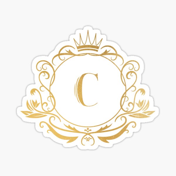 Item preview, Monogram letter C name, emblem | gold designed and sold by rattob.