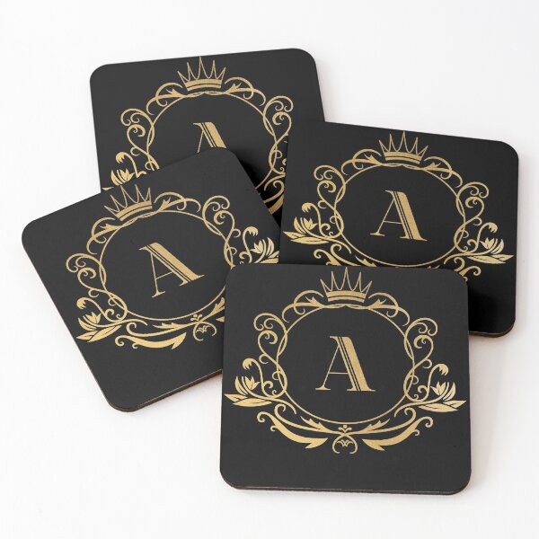 Item preview, Monogram letter A - name, emblem | gold designed and sold by rattob.