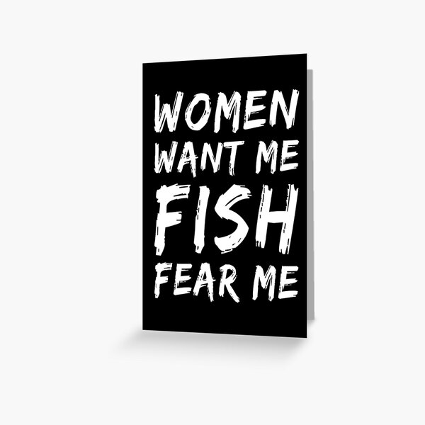 Women Want Me Fish Fear Me Hat Stationery | Redbubble