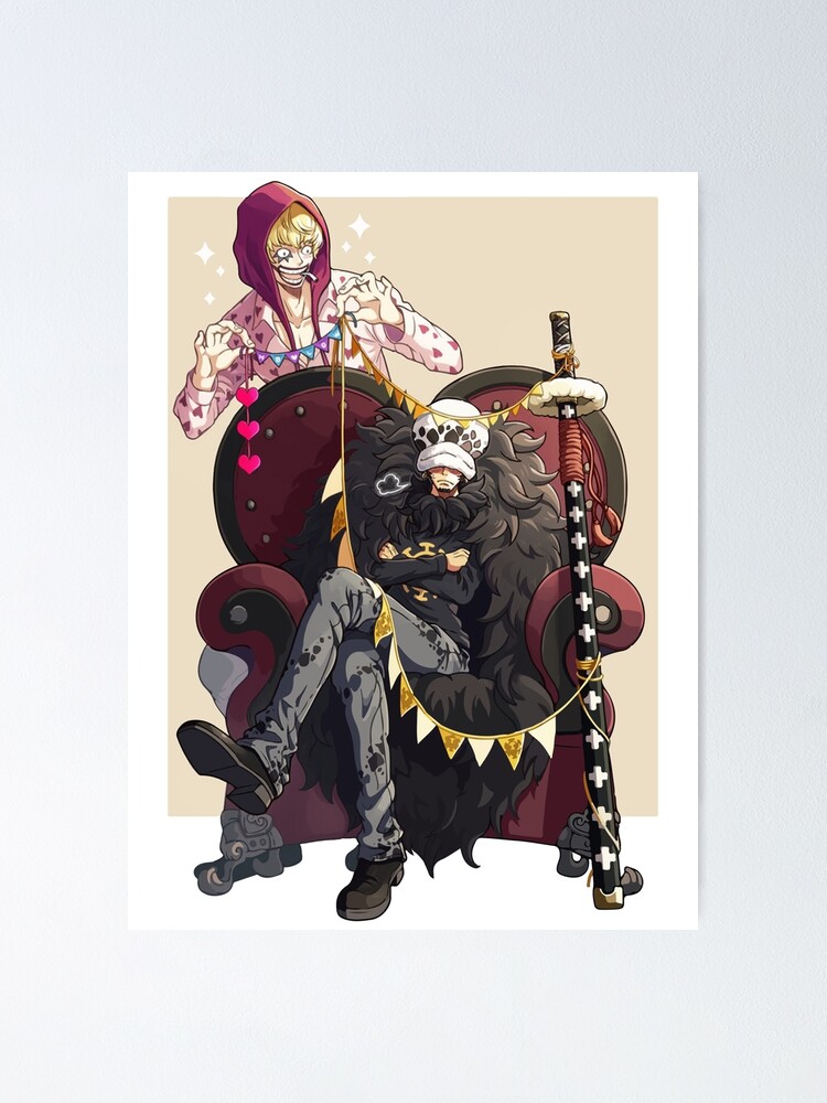 Trafalgar Law X Corazon One Piece Poster By Mikemcgranger Redbubble