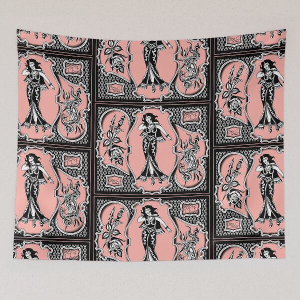 Item preview, Black and pink traditional flash  designed and sold by SuburbanStoic.