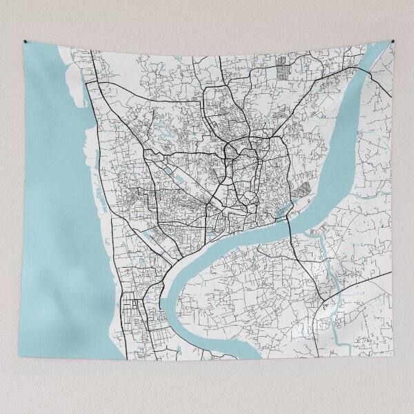Item preview, Chattogram City Map of Bangladesh - Circle designed and sold by deMAP.