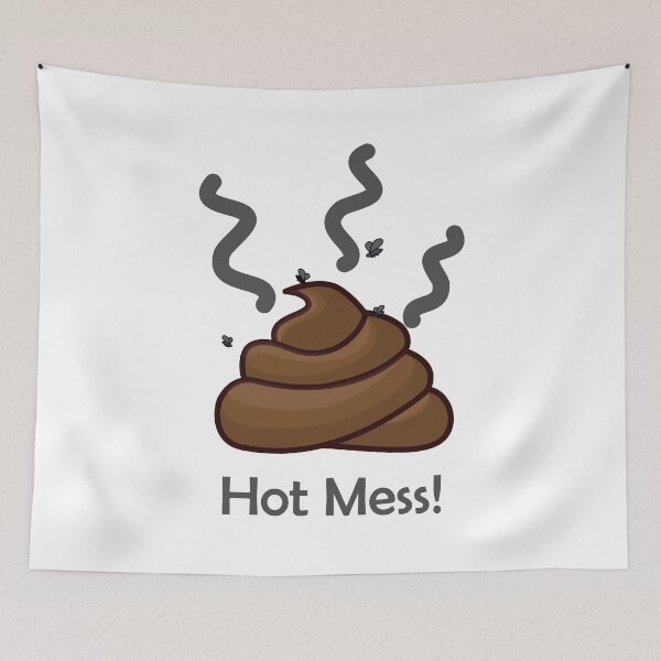 Item preview, Hot Mess Poop Emoji with flies! designed and sold by Apartment12.
