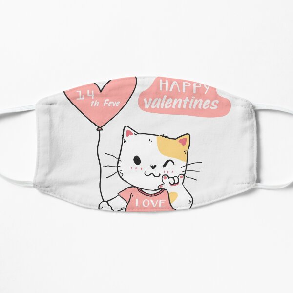 Cute Cat Happy Valentines Mask