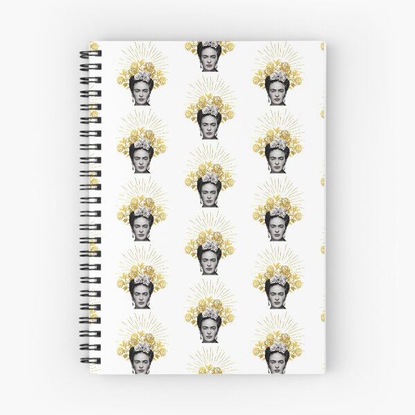 Item preview, Frida Kahlo mosaic, black and white photo, golden flowers designed and sold by Adriana C (All about Frida).