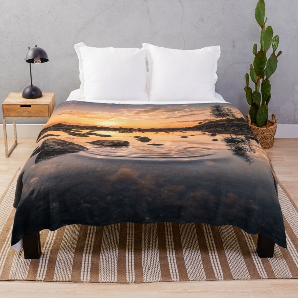 Item preview, Sparkling Lake Stones with beautiful Sunset designed and sold by Piosenka Art.