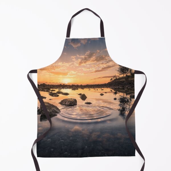 Item preview, Sparkling Lake Stones with beautiful Sunset designed and sold by Piosenka Art.