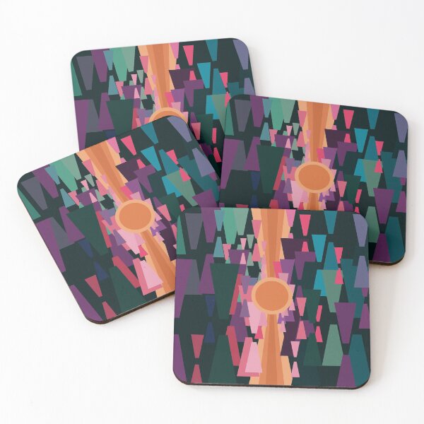 Item preview, Abstract composition - pink sunset designed and sold by korasi.