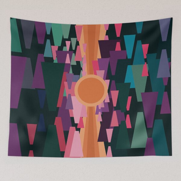 Item preview, Abstract composition - pink sunset designed and sold by korasi.