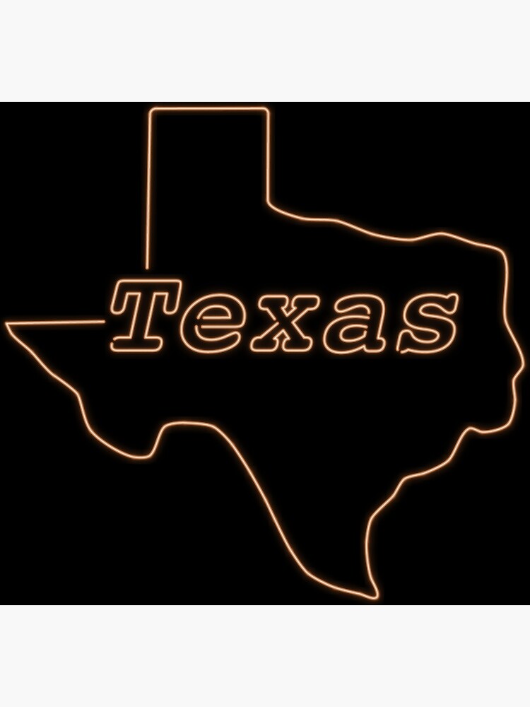 "Neon Texas Burnt Orange" Poster for Sale by carlysmith Redbubble