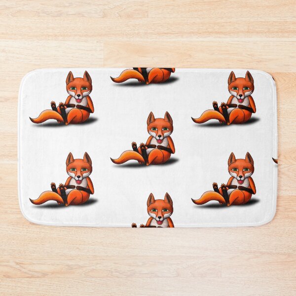 Item preview, painted red laughing fox holding his stomach designed and sold by nataliavavilina.