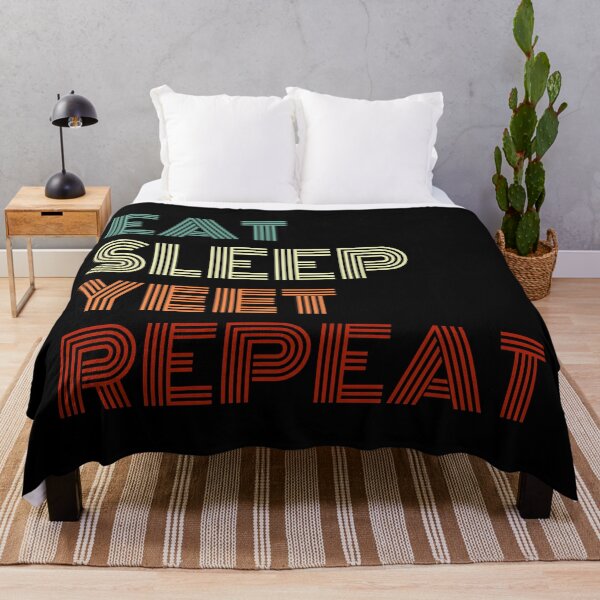 Item preview, Eat Sleep Yeet Repeat Colored Text designed and sold by Sour Soul.