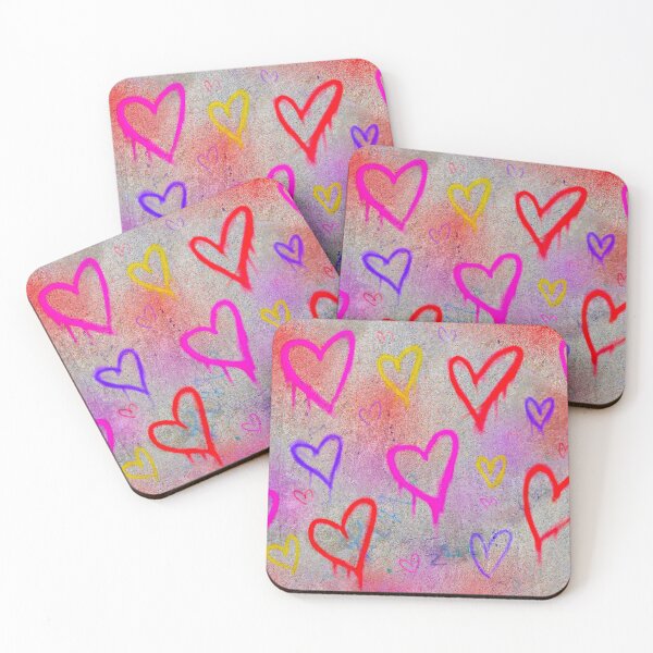 Item preview, Graffiti hearts on wall designed and sold by Ross Hendrick.